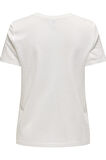 ONLNEW BELLE S/S LOVE V-NECK TOP BOX JRS TAŞ