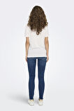 ONLNEW BELLE S/S LOVE V-NECK TOP BOX JRS TAŞ