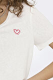 ONLNEW BELLE S/S LOVE V-NECK TOP BOX JRS TAŞ
