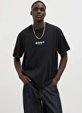Jack & Jones Bisiklet Yaka Siyah Erkek T-Shirt 12275402_JORSNAKE TEE SS CREW NECK