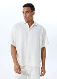 Jack & Jones Geniş Fit Krem Erkek Gömlek 12271066_JORPAROS OVERSIZED SHIRT S