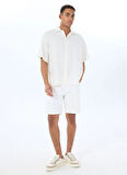 Jack & Jones Geniş Fit Krem Erkek Gömlek 12271066_JORPAROS OVERSIZED SHIRT S