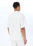 Jack & Jones Geniş Fit Krem Erkek Gömlek 12271066_JORPAROS OVERSIZED SHIRT S