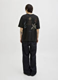 Jack & Jones Bisiklet Yaka Siyah Erkek T-Shirt 12273388_JORMARRAKESH SKETCH TEE SS