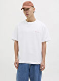 Jack & Jones Bisiklet Yaka Beyaz Erkek T-Shirt 12273388_JORMARRAKESH SKETCH TEE SS