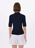 Vero Moda Polo Yaka Dar Lacivert Kazak Kadın VMPEARL 2/4 POLONECK PULLOVER PRM