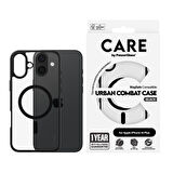 CARE by PanzerGlass iPhone 16 Plus Flagship Urban Combat & MagSafe - Siyah Çerçeve Kılıf