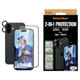 PanzerGlass iPhone 16 2 in 1 Bundle Ekran Koruyucu & Kamera Koruyucu