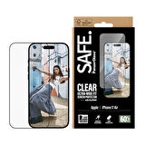 SAFE. by PanzerGlass iPhone Air | Ultra-Wide Fit Çerçeve Aparatlı Siyah Çerçeveli Ekran Koruyucu