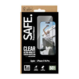SAFE. by PanzerGlass iPhone 17 | 16 Pro | Ultra-Wide Fit Çerçeve Aparatlı Siyah Çerçeveli Ekran Koruyucu