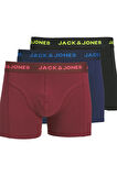 JACZANE SOLID TRUNKS 3 PACK KIRMIZI