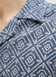 Jack & Jones Rahat Mavi Erkek Gömlek 12273289_JPRBLUVINCENT PRINT RESORT