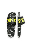 Jack & Jones Erkek Jfwhyde Splatter Slider Antrasit Terlik - 12270975 