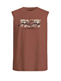 Jack & Jones Erkek Regular Fit Kolsuz Baskılı T-shirt - 12277942