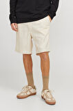 Jack & Jones Erkek Relaxed Fit Keten Karışımlı Bej Şort - 12274968