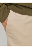 Jack & Jones Erkek Elastik Bel Rahat Kalıp Bej Şort - 12274983
