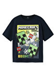 Name İt Baskılı Lacivert Erkek Çocuk T-Shirt 13240871
