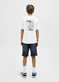 Jack & Jones Baskılı Beyaz Erkek Çocuk T-Shirt 12278705