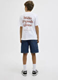 Jack & Jones Baskılı Beyaz Erkek Çocuk T-Shirt 12278373