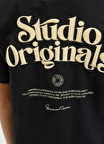 Jack & Jones Baskılı Siyah Erkek Çocuk T-Shirt 12278373