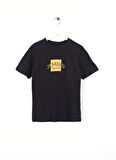 Jack & Jones Baskılı Siyah Erkek Çocuk T-Shirt 12278337
