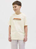 Jack & Jones Baskılı Krem Erkek Çocuk T-Shirt 12278350