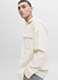 Jack & Jones Rahat Krem Erkek Gömlek 12278825_JJEPERFECT CORDUROY OVERSH