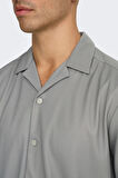 Only & Sons Erkek Onskarı Rahat Kesim Kısa Kollu Çıt Çıt Düğmeli Gömlek 22032560 Gri