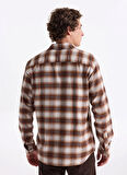 Jack & Jones Normal Kahve Erkek Gömlek 12279546_JJJOSHUA CHECK SHIRT LS