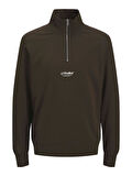 Jack & Jones JJESOHO HN NOOS Sweat | Fermuarlı Yarım Yaka Erkek Sweatshirt 