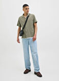 Jack & Jones Rahat Yeşil Erkek Gömlek 12255781_JORLUKE CRINKLE RESORT SHI