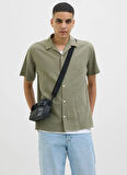 Jack & Jones Rahat Yeşil Erkek Gömlek 12255781_JORLUKE CRINKLE RESORT SHI