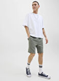 Yeşil Erkek Normal Bel Rahat Kalıp Chino Şort 12255861_JPSTJAIDEN CRINKLE JOGGER