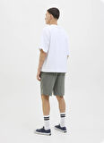 Yeşil Erkek Normal Bel Rahat Kalıp Chino Şort 12255861_JPSTJAIDEN CRINKLE JOGGER