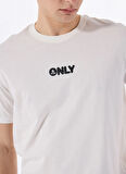 Only & Sons O Yaka Baskılı Beyaz Erkek T-Shirt ONSPALM LOGO REG SS TEE CS