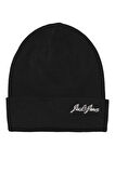 Jack & Jones Erkek Jacburnaby Yazı Detaylı Bere 12280403 Siyah