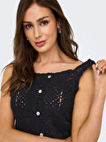 ONLAMARI S/L TOP JRS Kadın Siyah Bluz - 15346695