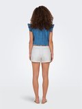 ONLKELLY HW SHORTS DNM AZG NOOS Kadın Beyaz Şort - 15221469