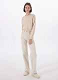 Vero Moda Bisiklet Yaka Krem Kadın Sweatshırt VMVIANA LS BALLOON SWEAT JRS GA