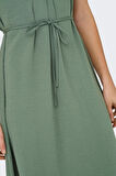 JDY Kadın Jdydıvya Belden Bağlamalı Midi Elbise 15350728 Yeşil