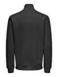 Only & Sons Erkek Yarım Fermuarlı Regular Fit Siyah Sweatshirt - 22034629