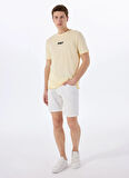 Only & Sons O Yaka Baskılı Açık Sarı Erkek T-Shirt ONSPALM LOGO REG SS TEE CS