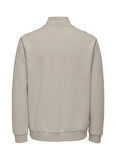 Only & Sons Yüksek Yaka Ekru Erkek Sweatshırt ONSCERES HALF ZIP SWEAT NOOS