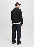 Jack & Jones V Yaka Bol Kesim Siyah Erkek Kazak 12282732_JORNORREBRO KNIT CARDIGAN