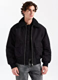 Jack & Jones Siyah Erkek Mont 12282951_JORINWOOD BOMBER JACKET