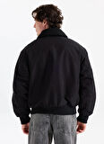 Jack & Jones Siyah Erkek Mont 12282951_JORINWOOD BOMBER JACKET