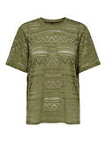 ONLANIRI S/S O-NECK TOP JRS Kadın Yeşil T-Shirt - 15350242