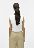 Vero Moda V Yaka Dar Beyaz Kazak Kadın VMWILLOW SL V-NECK POLO TOP