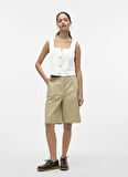 Vero Moda V Yaka Dar Beyaz Kazak Kadın VMWILLOW SL V-NECK POLO TOP