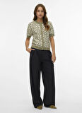 Vero Moda Bisiklet Yaka Normal Yeşil Kazak Kadın VMTRES BIEN 2/4 O-NECK CARDIGAN
